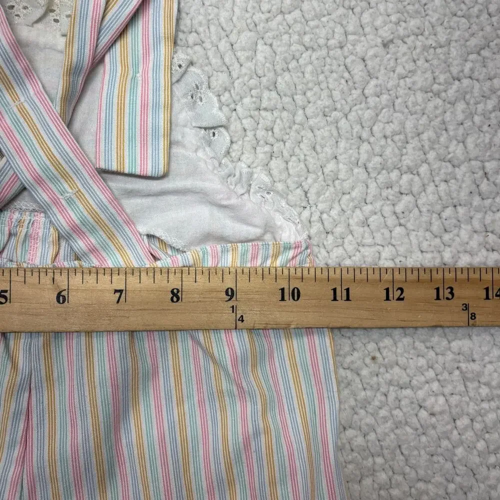 Vintage Tiny Tots Romper 12 months Baby Girl Pink Striped Jumpsuit Classic